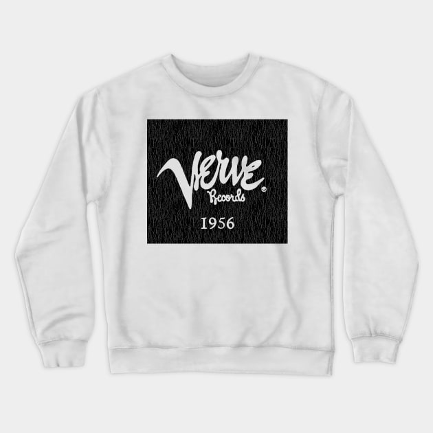 Black Square Verve Records 1956 Crewneck Sweatshirt by Hidarsup Bahagiarsa